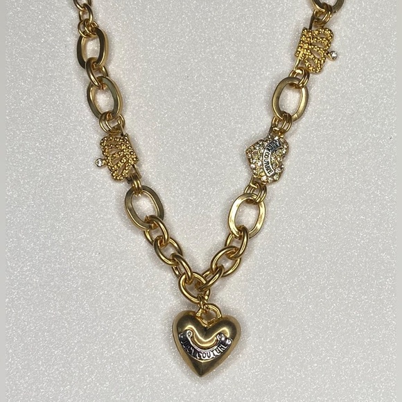 Juicy Couture Y2K vintage Gold Heart Charm Necklace - Picture 5 of 11